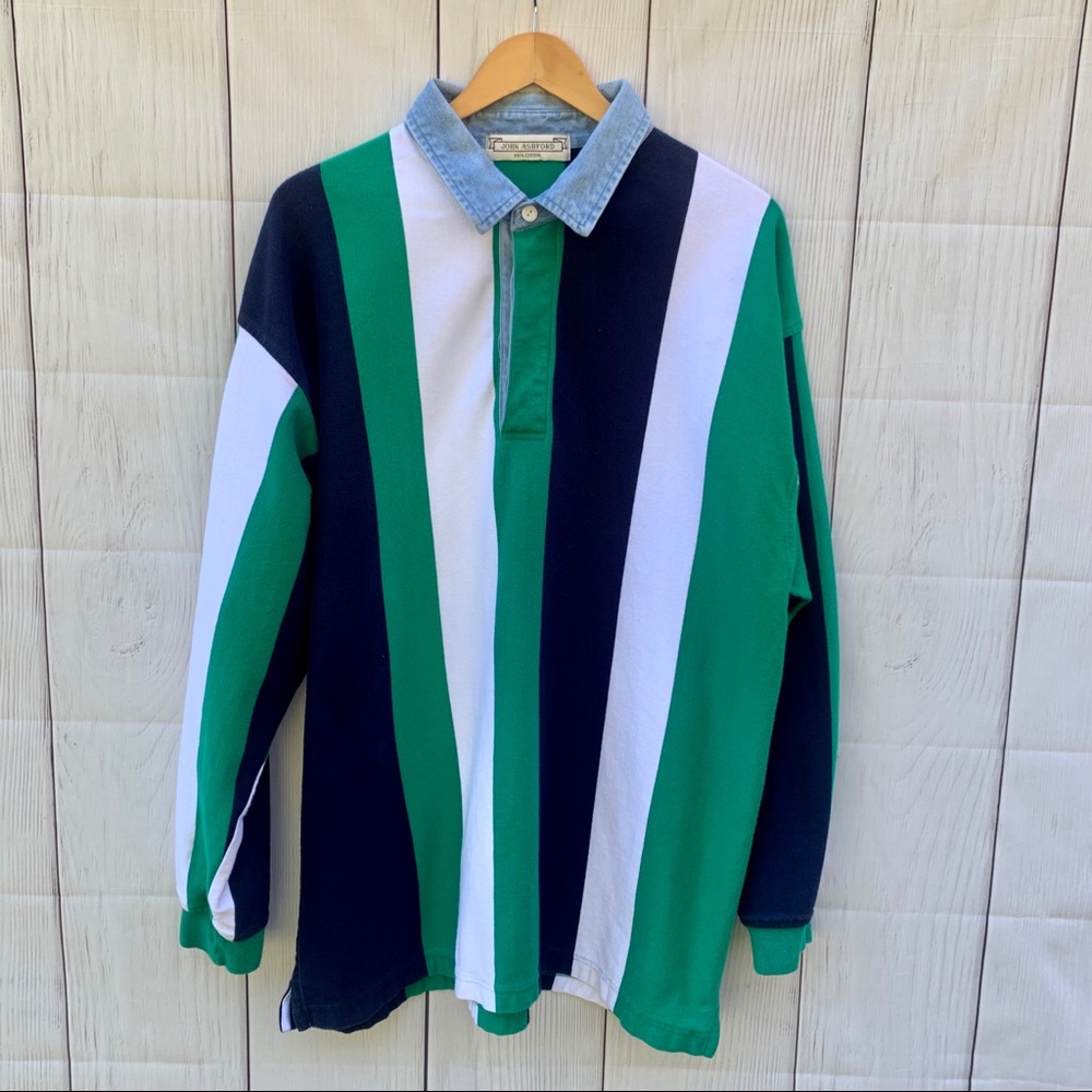 John Ashford vintage cotton striped sweatshirt